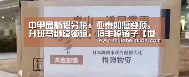 中甲最新积分榜:亚泰如愿登顶,升班马继续领跑,恒丰掉链子【世界杯直播】(图2) 实时比分